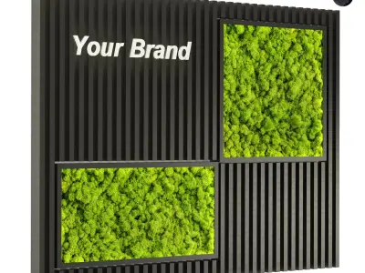 Moss Wall 02 3D model