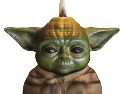Yoda Candle Low-poly 3D model