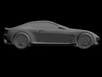 Maserati car Low-poly 3D model