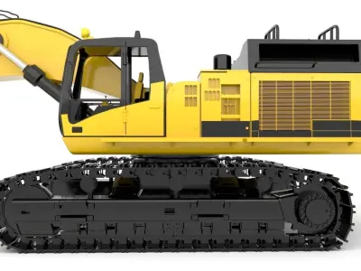 Standard Excavator High Poly  3D model