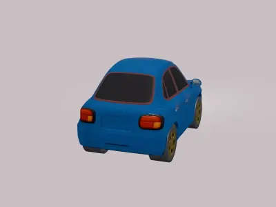 Low Poly Cartoon Cars Pack - Game Ready 3D Models Low-poly 3D model