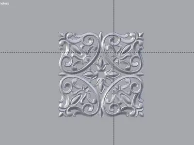 Classic decor ornament v-3D model 48 3D model