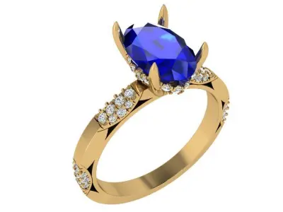 Oval Cut Ring 4207 Free 3D print model