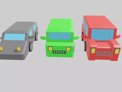 Low-Poly Car Pack Low-poly 3D model