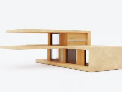 modern house Free low-poly 3D model buy