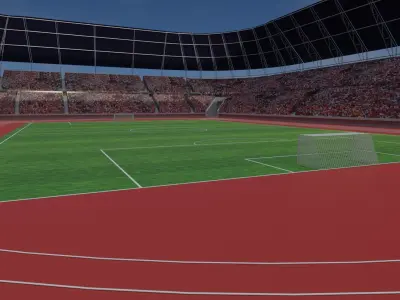 Olympic Stadium - Soccer Fans Low-poly 3D model purchase
