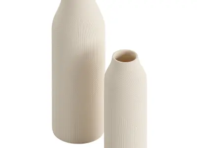 Textured Ceramic Vase 2 3D model