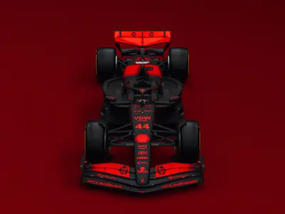 Ferrari SF-25 Black Edition Low-poly 3D model