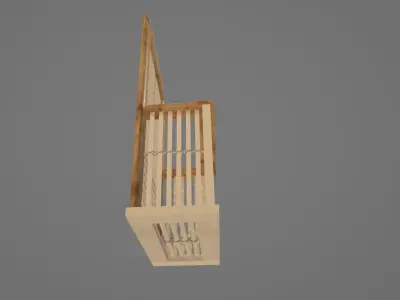 Wooden Home decorative 3d model 3D model