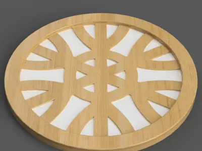 geometric coaster - table top - keychain- wall art 3D stl 3 3D print model