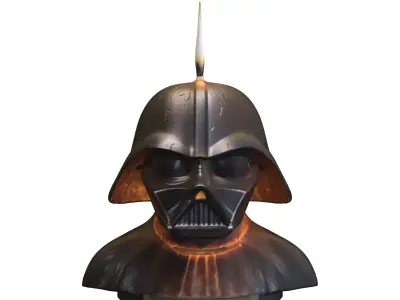 Dark Lord Candle Bust Statue Low-poly 3D model