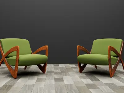 Arm Chair Low-poly 3D model