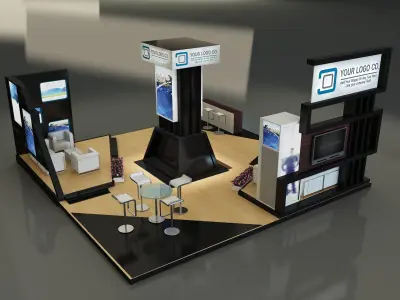 Booth Exhibition Stand a140 3D model