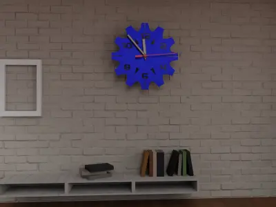 wall clock gear 3D print model