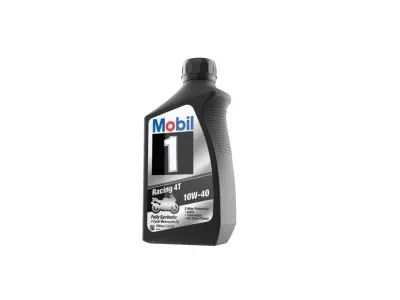 Mobil 10W-40 Oil bottle 3D print model