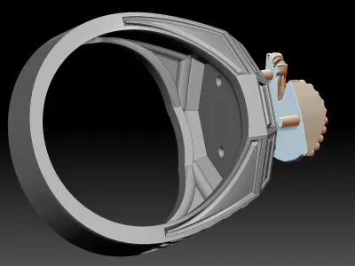 Head Horse Man Ring silver gold printable jewelry 3D print model