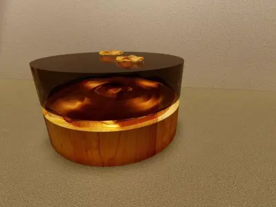 Round Table Flower Shape version 1 3D model