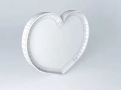 Heart shaped mirror Free 3D model