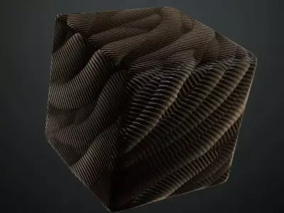 Sci-fi Dark Corrugated Hose PBR Seamless Texture