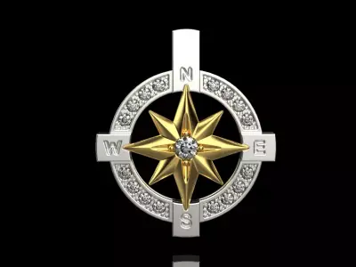 pendant wind rose 3D print model