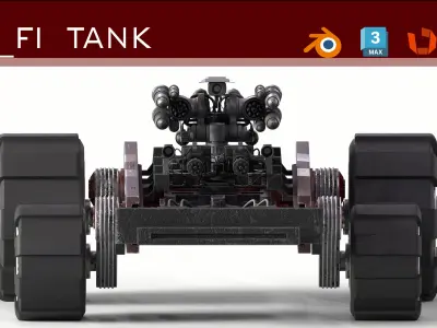 sci fi truck 3D model