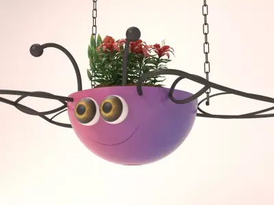 Butterfly Hanging Basket - Flowepot 3D print model