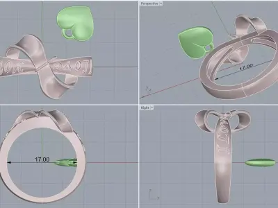 ring woman  3D print model 118