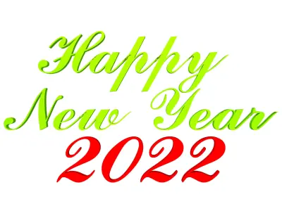 Happy New Year 2022 03 Low-poly 3D model