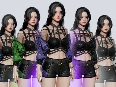 K-POP SERIES Sun - Game Ready Low-poly 3D model