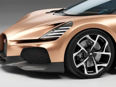 Bugatti Mistral 2024 3D model Low-poly 3D model