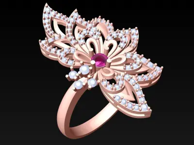 Diamond Ring - Womens Rings - N872212 3D print model