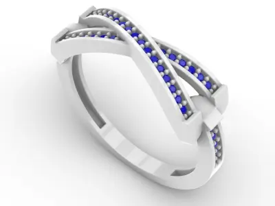 Jewelry Diamond Ring Model RG52 Free 3D print model