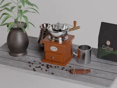 Decorative Coffee Set 3D model