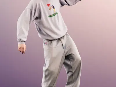 Tyler 11773 - Skater Skateboard On Longboard 3D model