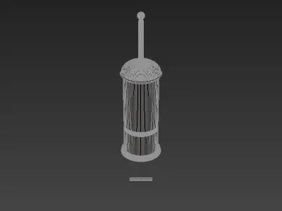 Brass Toilet Brush 3D model