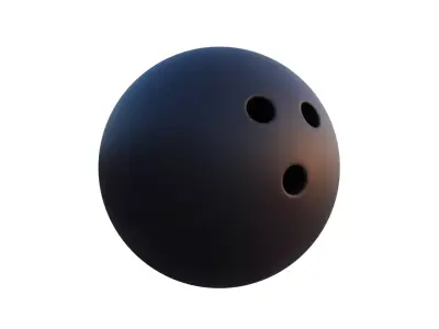 Low Poly Bowling Ball 3D model