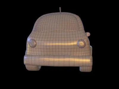 car emoji icon  Low-poly 3D model