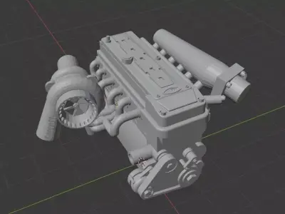 FG FPV barra turbo engine 1 piece 3D print model