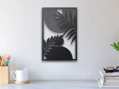 Leaf Wall Art 3D print model shop