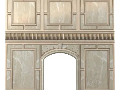  Art Deco Wall paneling 3D model