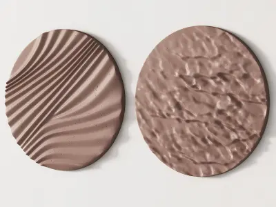 278 decorative wall art 10 round artworks P01 3D model