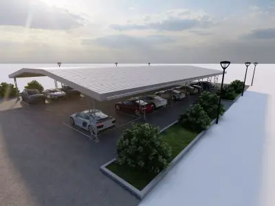 Roof Parking-Parking Lot 3D model get