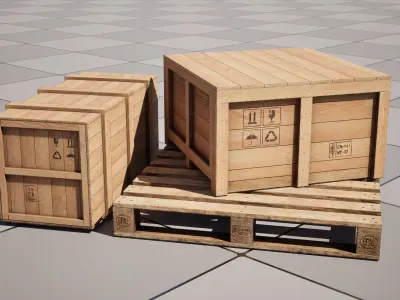 Warehouse Props Low-poly 3D model