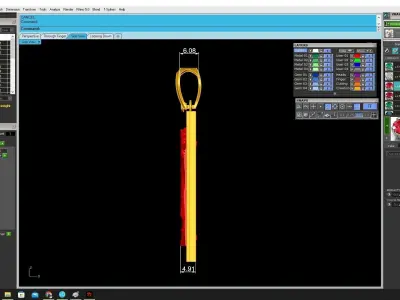 Luxury Rectangular Dragon Head Pendant for Men  3651 3D print model