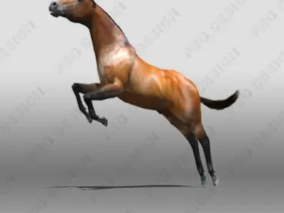 Horse running 3D model