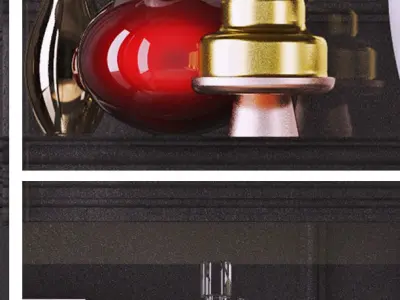 Decorative Set living room with furniture and shelves 3D model