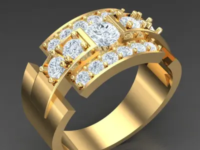 Luxury Men Rings Designs 5MR043 3D print model