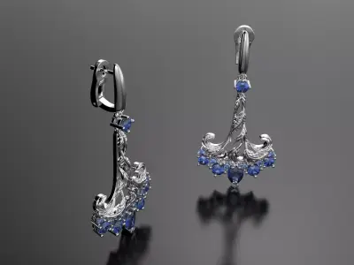 Anchor earrings  3D print model