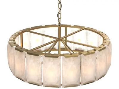 Harlow Calcite Round Chandelier 43in 3D model