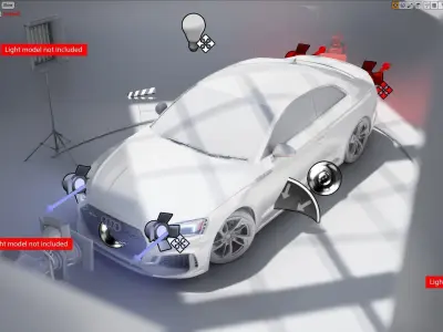 Audi RS5 Coupe - Unreal and Blender Project 3D model